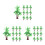 75Pcs Green Plastic Palm Trees Miniature Artificial Coconut Tree Decor 8