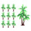 75Pcs Green Plastic Palm Trees Miniature Artificial Coconut Tree Decor 3
