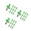 75Pcs Green Plastic Palm Trees Miniature Artificial Coconut Tree Decor 10