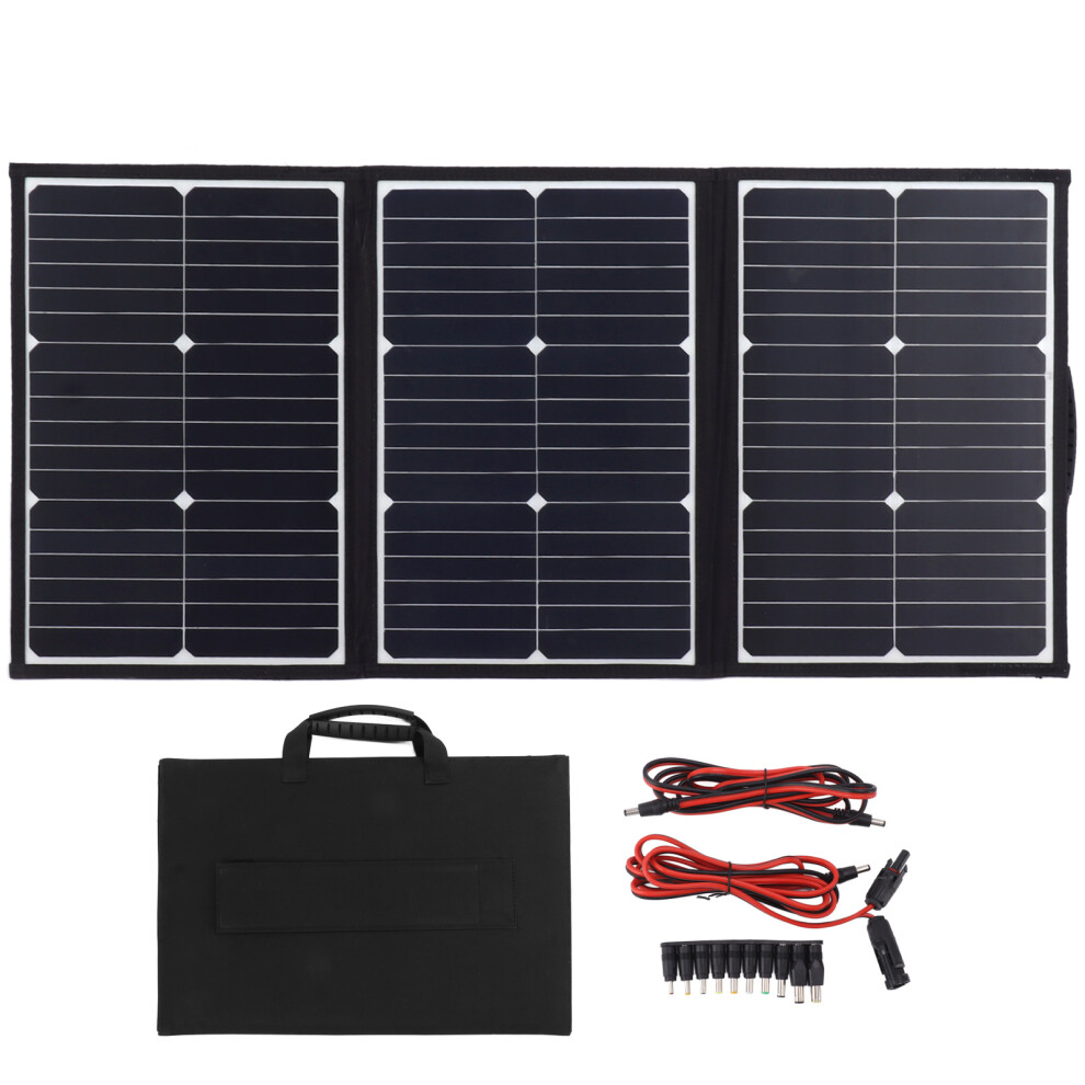 60W Foldable Solar Panel Charger 18V Waterproof For Camping Light 609610773290