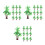 75Pcs Green Plastic Palm Trees Miniature Artificial Coconut Tree Decor 6