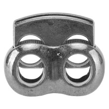 Kordelstopper mit Kordelzugverschluss, 10 Stück, Zinklegierung, für Schnürsenkel mit Titan-Beschichtung