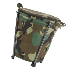 Wastebasket Lightweight Round Waste Basket For Hiking Portable Trash Can For Outdoor Camping In Green Camouflage