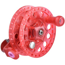 Fishing Reel With 2.4 Inch Diameter Lightweight Easy Install Left Right Hand Use Red
