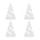 4Pcs Dive Line Marker ABS Wreck Cave Triangle Guide Rope Indicator White 14