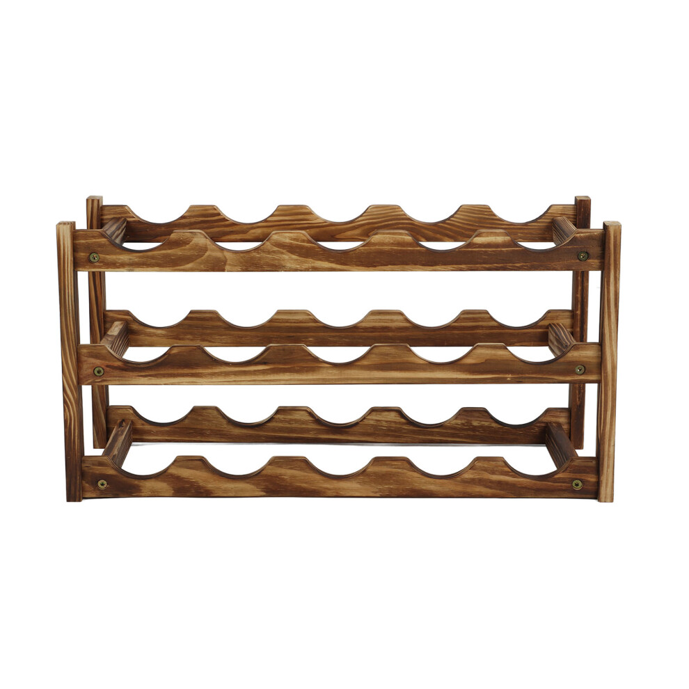 (4 Layer 20 Bottles Capacity) Wine Rack Pine Wood 3 Layer 15 Bottles Storage Shelf-image-OPC-PKXWFDY-NEW