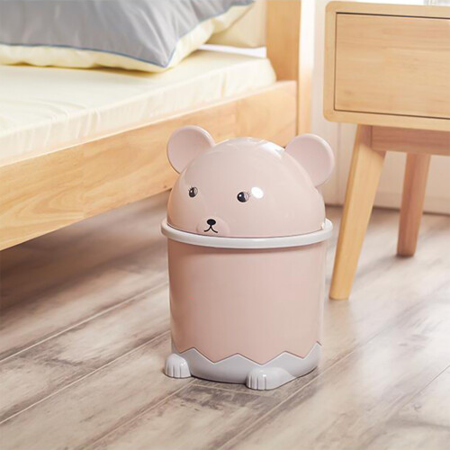 kleiner -müllbehälter aus kunststoff mit tier- 2