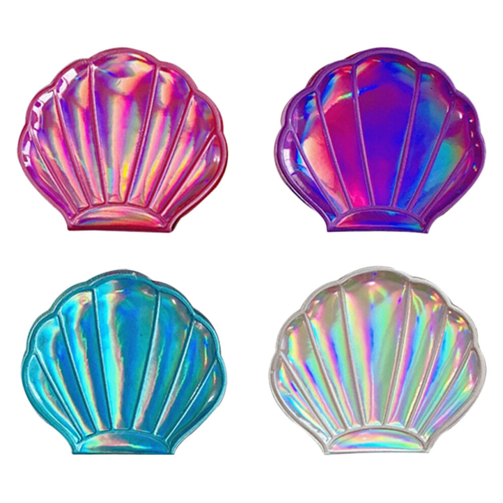 Iplusmile 8 Pcs Shell Shape Foldable Magnifying Makeup Mirror