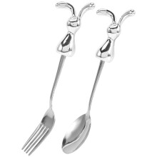 2-teiliges -Set mit Hasen- , Besteck für Kinder