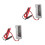 2 Pcs Car Battery Tester Automotive Diagnostic Tool Light Grey 7