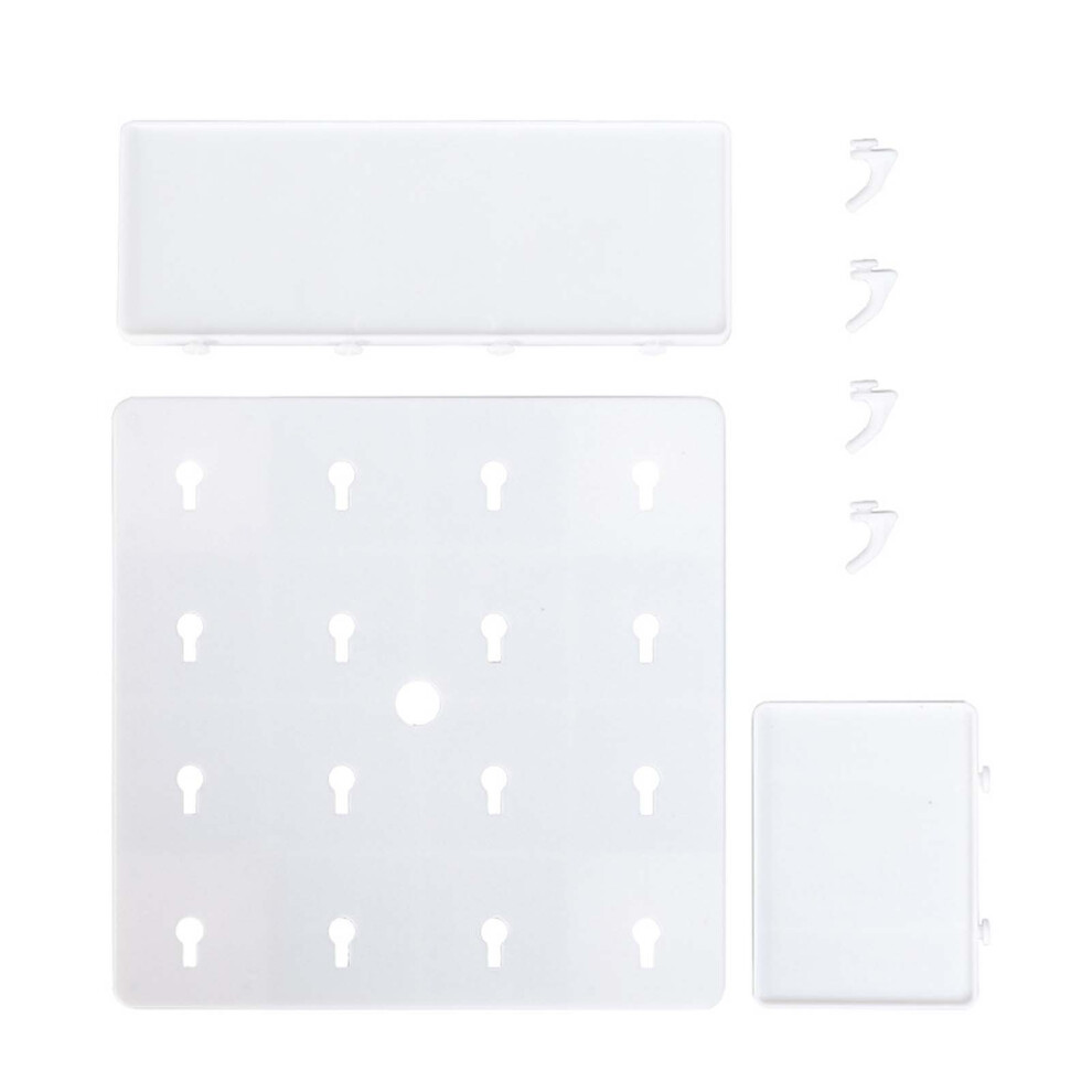 (White) Bedside Wall Shelf Stick On Strong White 609610777465