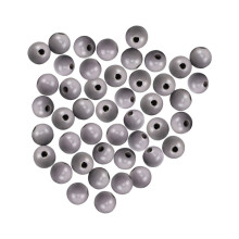 100Pcs Grey Wood Beads for Crafts DIY Jewelry Making Loose Round Beads