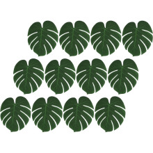 12 künstliche monstera blätter für party