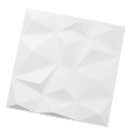 12PCS 3D Wall Panel PVC 19.7 Inch White Decorative Textured Interior 2