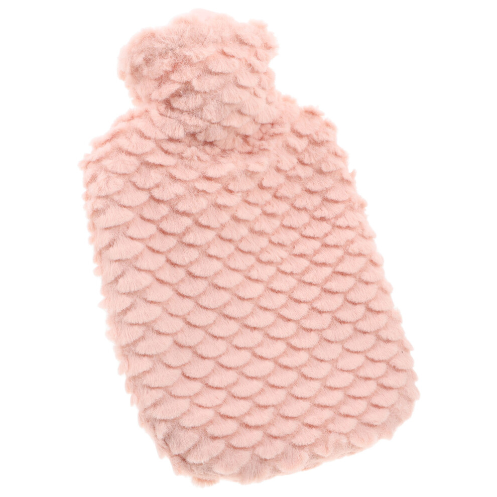 Villcase 4Pcs Faux Plush Hot Water Bottle With Soft Cover Refillable 500Ml