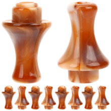 16Pièces Embouts Universels Hulusi Résine Marron Clair Pour Pratique