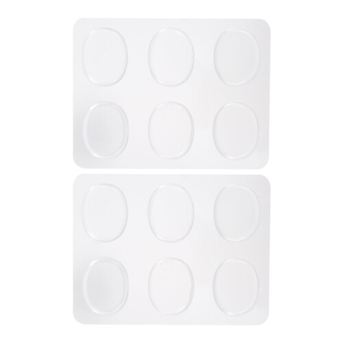 12 stk selbstklebende silikon-trommendämpfer, transparent