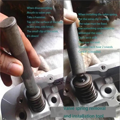 Valve Spring Compressor Kit For Motorcycle Engine Overhead Valve Stem Installer Remover Set 2
