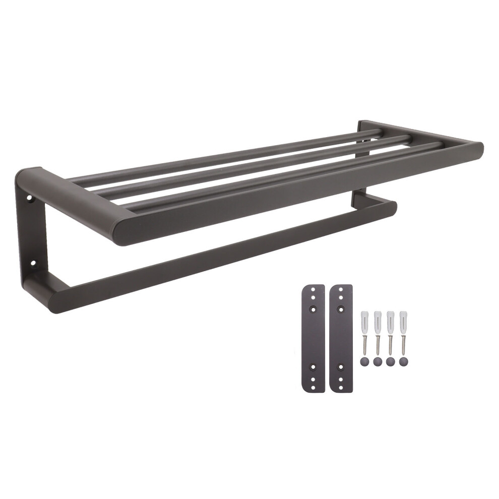 (Black 50cm) Bath Shelves Aluminum Towel Rack Wall Mount Black-image-OPC-PKXWNMH-NEW