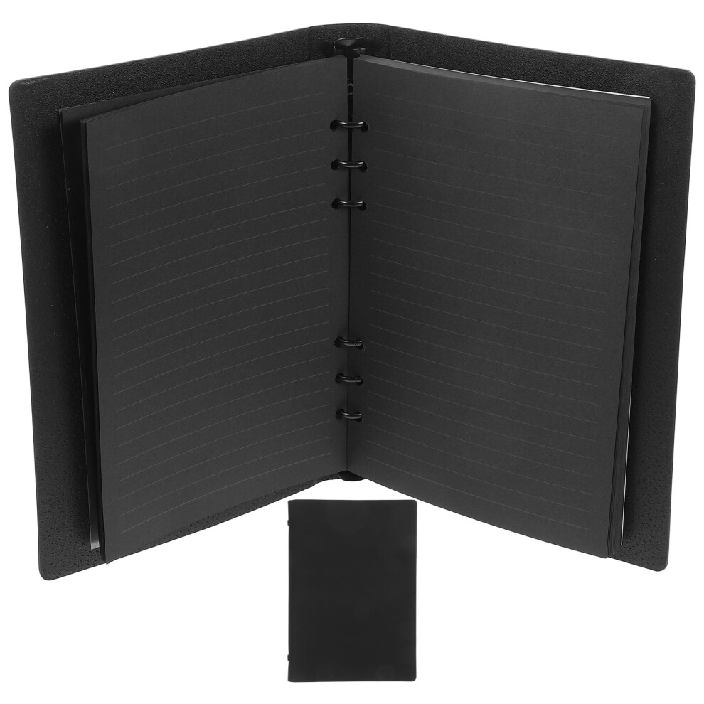 4Pcs A5 Spiral Bound Blank Notebook With PU Cover And Pocket-image-OPC-PKXWNVP-NEW