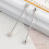1 set industrielle barbell-ohrringe, doppelte ohrlöcher, silber 4