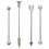 1 set industrielle barbell-ohrringe, doppelte ohrlöcher, silber 1