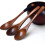 4- . Holzlöffel-Set, oval, Griff markiert, für Kinder 4