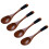 4- . Holzlöffel-Set, oval, Griff markiert, für Kinder 5