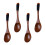 4- . Holzlöffel-Set, oval, Griff markiert, für Kinder 10