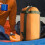 Backpack Stuff Sack Sleeping Bag Compression Sack Waterproof Nylon Travel Camping Storage Bag Orange 5