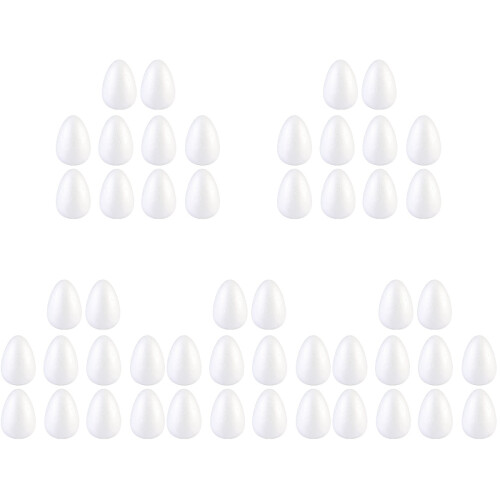 50 Pcs Diy Painting Egg Craft For Kids Easter Decor (White, 10Cm) 2