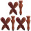 9 Pcs Wax Seal Stamp Handles Replacement Wooden 4