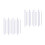 24Pcs Durable Plastic Knitting Needles Silver Comfortable Grip Kit 6