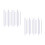 24Pcs Durable Plastic Knitting Needles Silver Comfortable Grip Kit 8