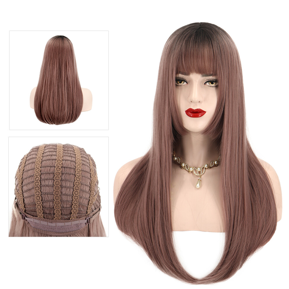 Villcase Chic Long Straight Hair Wig Natural Looking Cover For Women