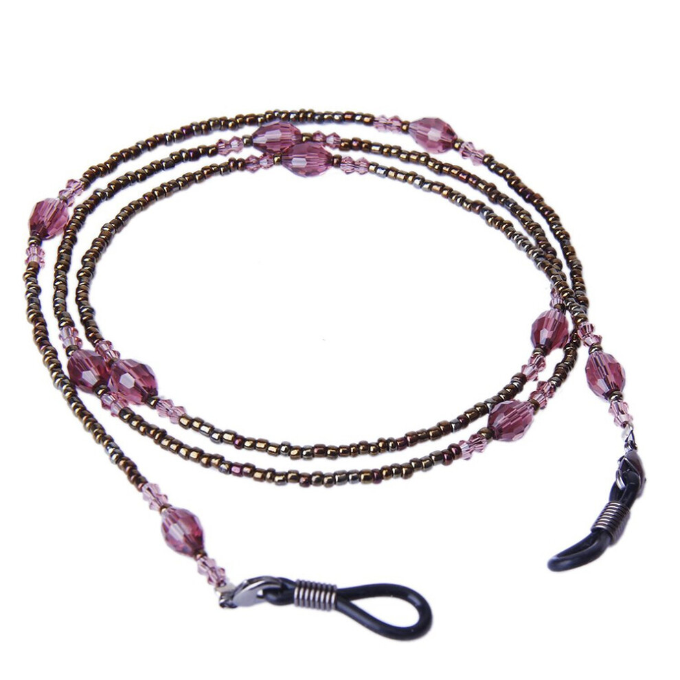 Iplusmile Purple 2Pcs Bohemia Style Beaded Eyeglasses Chain Holder