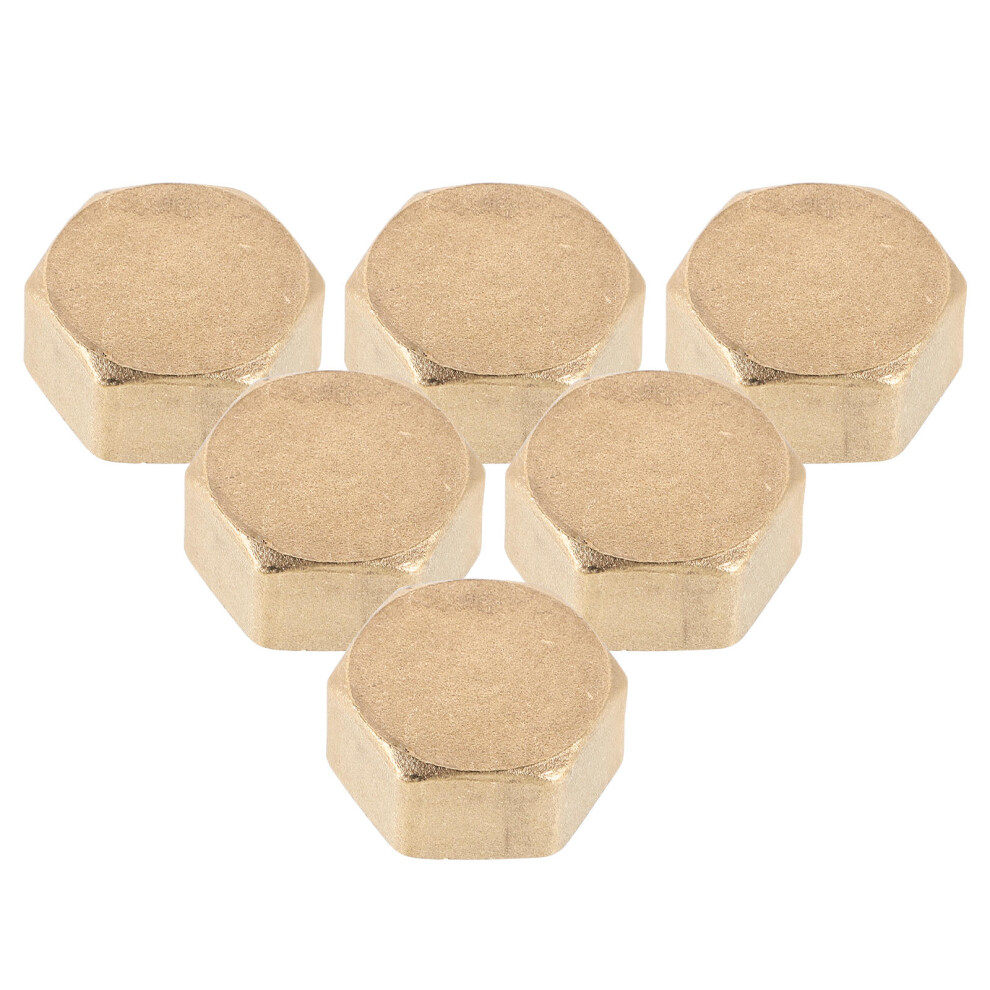 12 Pcs 3/4 Inch Threaded Cap For Water Pipe Splitter Copper Plug 033590379171