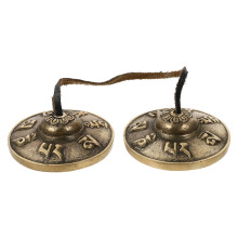 1Pc Handmade Copper Meditation Cymbal Bell Buddhist Gift Supply