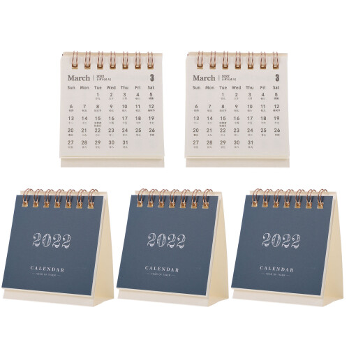 30 Pcs Desktop 2022 Table Paper Calendars Yearly Agenda Planners