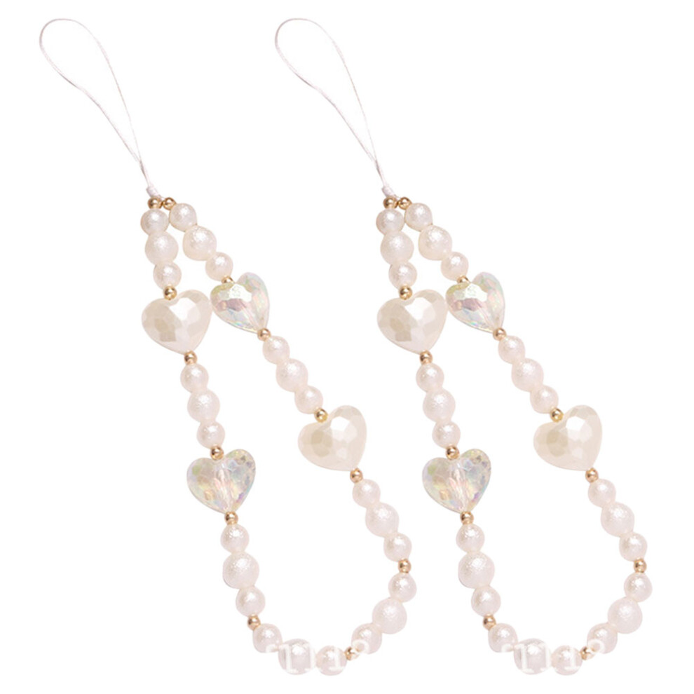 8 Pcs Pearl Chain Bag Hanging Phone Beaded Lanyard Car Pendant 011171750595