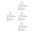 4 Pairs Removable Self-Adhesive Acrylic Bathtub Water Splash Guards 6