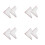 4 Pairs Removable Self-Adhesive Acrylic Bathtub Water Splash Guards 7