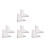 4 Pairs Removable Self-Adhesive Acrylic Bathtub Water Splash Guards 4