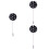 3Pcs Clear Crystal Flower Long Brooch Vintage Suit Accessory 6