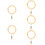 5Pcs Bamboo Curtain Ring Hook For Drapery Rod 10