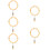 5Pcs Bamboo Curtain Ring Hook For Drapery Rod 11