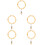 5Pcs Bamboo Curtain Ring Hook For Drapery Rod 6