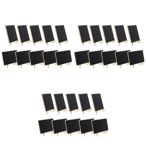 45 Pcs Mini Chalkboards With Support For Table Place Signs 2