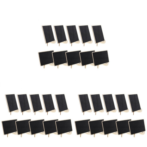 45 Pcs Mini Chalkboards With Support For Table Place Signs 1