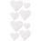 8 Pcs Heart-Shaped Foam Cake Models Baking Supplies 5
